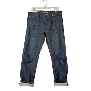 Unbranded Brand Selvedge Jeans Mens 35X28 Indigo Blue Raw Denim Taper Fit